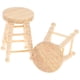 thumbnail image 1 of 2 piezas de muebles de casa en miniatura, taburete redondo en miniatura, muebles en miniatura, 1 of 8