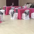 thumbnail image 2 of Your Chair Covers - Black & White Polka Dot 14 x 108 Inch Satin Table Runner for Restaurants, Weddings, Dinner or Birthday Parties, 2 of 3