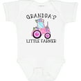 thumbnail image 3 of Inktastic Grandpa's Little Farmer- Pink Tractor and Flowers Boys or Girls Baby Bodysuit, 3 of 5