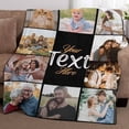 thumbnail image 4 of AISENIN Custom Blanket with Photo Text Collage Personalized 10 Photo Throw Blanket Using Your Own Pictures, Custom Christmas New Year Gifts for Mom Dad Family Sisters Friends Kids Couple 60*80inch, 4 of 5
