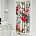 thumbnail image 2 of Waterproof Pioneer Shower Curtain 36x72 Inch Polyester Unique Colorful Floral Shower Curtain for Bathroom Hotel Home Decor with 7 Plastic Hooks, 2 of 5