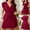 Red, variant on Rollbacks & More GaThRRgYP Side Ruched Round Neck Dress-Curvy Girl Approved,Women's Casual Sexy Fashion Summer V Backless Neck Short Sleeve Loose Print Oversized Dress