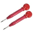 thumbnail image 1 of Uxcell 2-Pack Punzón Automático, 5.2" Punzón de Clavo de Resorte HSS con Tapa de Almohadilla para la Palma para Placa de Acero/Tablero de Madera/Vidrio [Rojo], 1 of 1