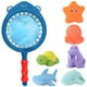 thumbnail image 5 of Juguete de baño para bebé, 9 piezas, animales flotantes, juguetes para piscina, juguetes para bañera, juguetes de agua, juguetes de baño, juguetes de baño, red de chorro, juguetes para piscina para n, 5 of 5