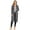 Charcoal, variant on Women's Casual Plus Size Long Body Duster Cardigan with Pockets