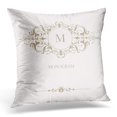 thumbnail image 1 of BSDHOME Wedding Floral Monogram and Border Classic Menus Labels Graphic Design Pages Sign Boutiques Cafes Hotels Pillow Cover 16x16 Inches Throw Pillow Case Cushion Cover, 1 of 1