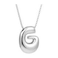 thumbnail image 2 of Dvruxg Bubble Letter Necklace, Dainty Initial Necklaces for Women Trendy Cute Chunky Charm Monogram Pendant Name Necklace Fashion Jewelry Gifts, 2 of 4