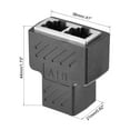 thumbnail image 3 of RJ45 Splitter Adapter 1 Female to 2 Female LAN Network 8P8C for CAT5 CAT6, 3 of 5