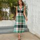 thumbnail image 5 of Geometric Grid Vestido Sin Mangas Vestidos Para Mujer, Vestido Suelto De Verano 2025, 5 of 5
