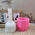thumbnail image 5 of Simple Striped Candlestick Resins Mould DIY Castings Moulds Concrete Candle, 5 of 5