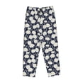 thumbnail image 4 of Xecao Daisies Flowers Women's Straight Lounge Pajama Pants: The Epitome of Relaxed Sleepwear, 4 of 9