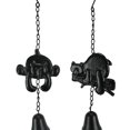 thumbnail image 2 of Mayrich Black Cast Iron Bear Wind Chime Hanging Bells Outdoor Décor (Set of 2), 2 of 4