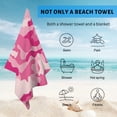 thumbnail image 4 of GZHJMY Beach Towel for Women Girls, Pink Camouflage Military Pattern Bath Towel, Oversized Lightweight Sport Towel, 31x51 Inch, 4 of 7
