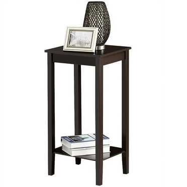 Topeakmart Small End Table Coffee Table Stand Nightstand Accent Table Living Room Bedside Sofa Table, Dark Coffee