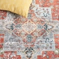 thumbnail image 6 of SAFAVIEH Arizona Shirley Oriental Machine Washable Area Rug, Rust/Aqua, 6' x 6' Round, 6 of 8