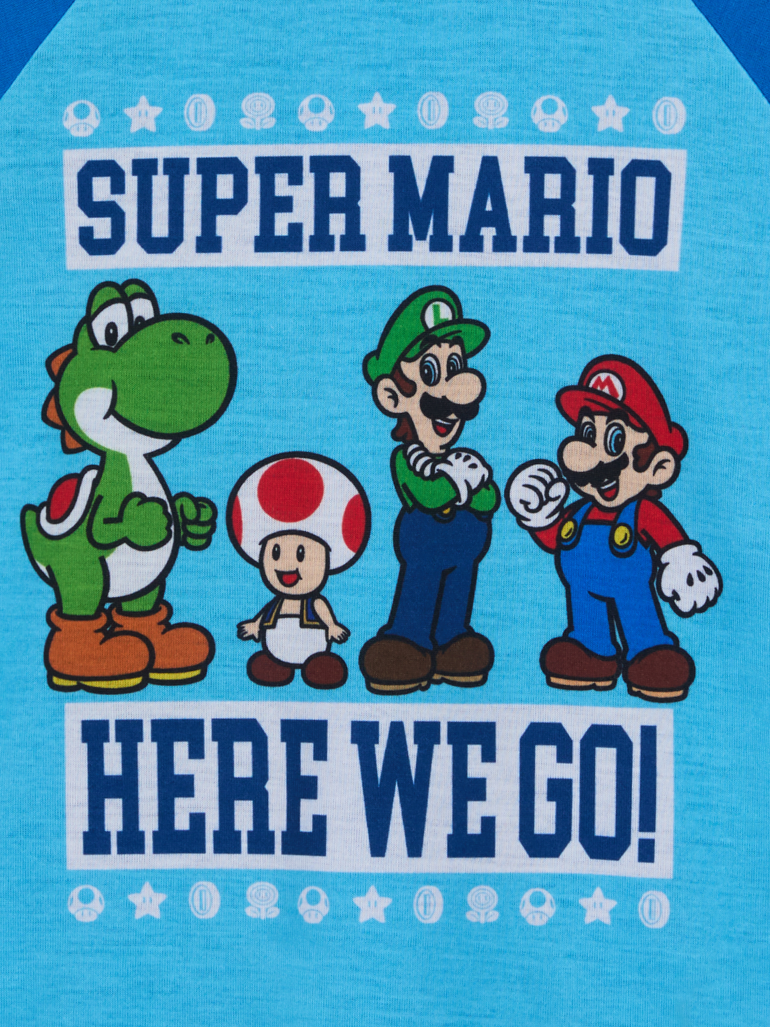 Super Mario Boys Short Sleeve Sleep Top and Shorts Pajama Set, 2-Piece, Sizes 4-12