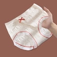 thumbnail image 4 of Sngxgn Women's Cotton Underwear High Waist Stretch Briefs Soft Underpants Ladies Full Coverage Panties(White,One Size), 4 of 5