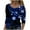 Dark Blue, variant on IROINNID Ladies Long Sleeve T Shirts Home Printing Round Neck Loose T-Shirt Autumn Blouse Pullover Tops,Dark Blue