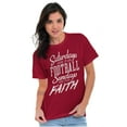 thumbnail image 5 of Fall Weekends for Football Faith Women's Graphic T Shirt Tees Brisco Brands X, 5 of 6
