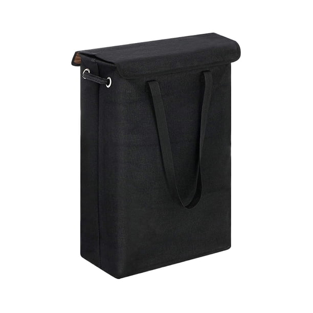 Toystoory Cestas de lavadero plegables de 45L, almacenamiento fácil, resistente al agua, asas reforzadas con capa de PEVA, 45L, grandes Almacenamiento y organización del hogar negro