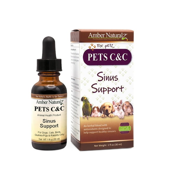 Amber NaturalZ Pet C&C for Pets | Herbal Support for Sinus & Respiratory Health 1oz