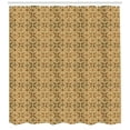 thumbnail image 3 of Ambesonne Geometric Shower Curtain, Circles Radial Lines, 69"Wx75"L, Caramel and Beige, 3 of 3