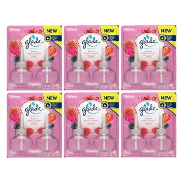 Glade Bubbly Berry Splash PlugIns Scented Oil Refills 2 Count, 6 Pack