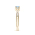 thumbnail image 3 of ANGARA Natural Classic Three Stone Aquamarine and Diamond Ring in 14K Yellow Gold for Women (Size-5mm) | March Birthstone, Birthday, Anniversary, Jewelry Gift for Women | Natural Aquamarine Ring, 3 of 9