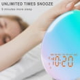 thumbnail image 5 of Wake  Light  Alarm Clock with 17 Nightlights, 5W  Speaker, 25 Soothing Sounds, Dual Alarms, FM Radio, Ideal Gift for , Kids, Adults, 5 of 7