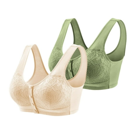 Popular Picks 2PC Women s Bra  Large Size  Lace Front  Elastic  No Steel Rim  Soft Comfort  Underwire-Free  for Daily Wear  Nursing  Sports Bra  Plus Size Romper|Cotton Blue Sopatenor