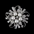 thumbnail image 2 of Broche de Flor de Lujo con Incrustaciones de Perlas Sintéticas Y de Imitación - Plata Zulema Broche de la flor, 2 of 6