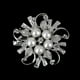 thumbnail image 2 of Broche de Flor de Lujo con Incrustaciones de Perlas Sintéticas Y de Imitación - Plata Zulema Broche de la flor, 2 of 6