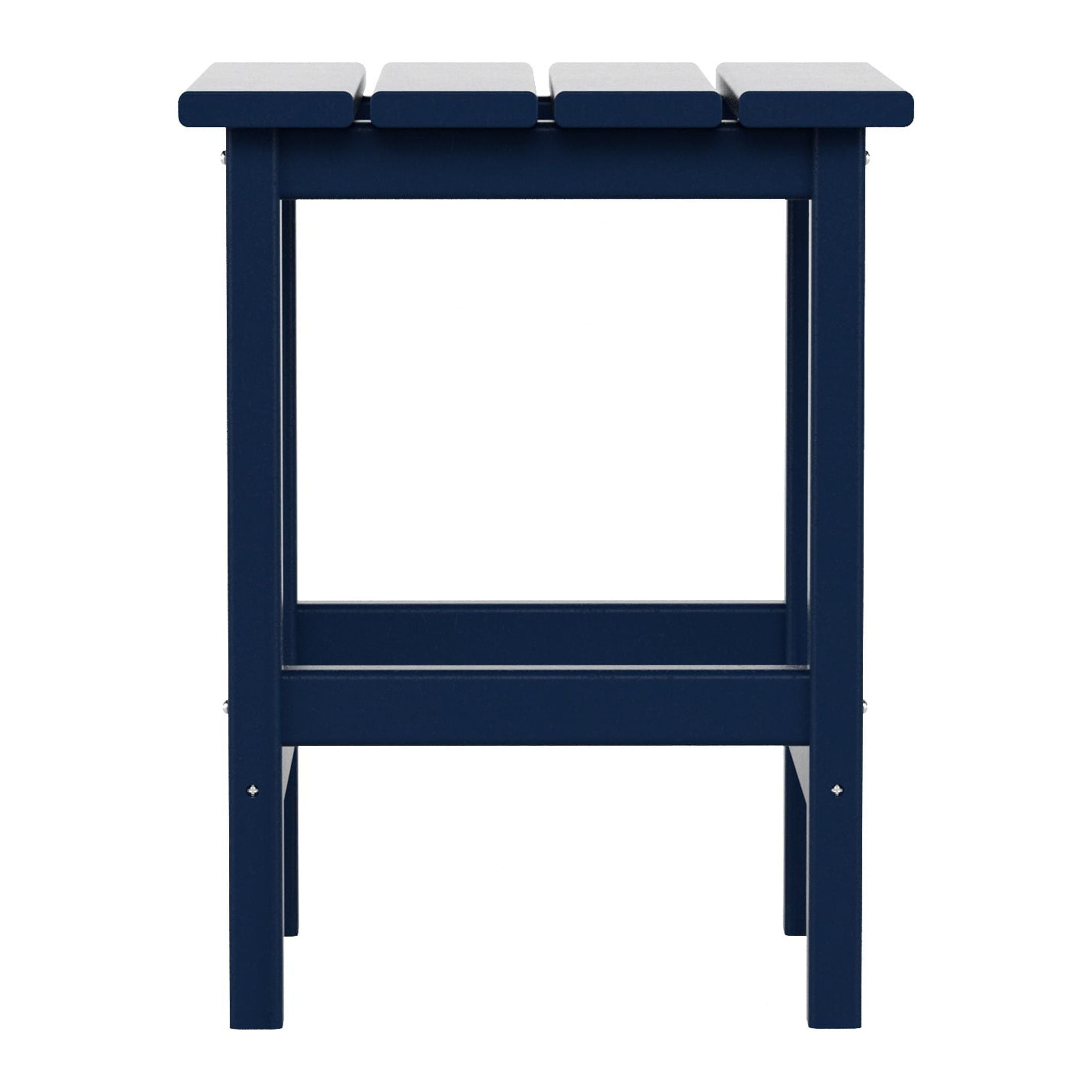 Polytrends  Laguna Hdpe All Weather Outdoor Patio Square Side Table Navy Blue