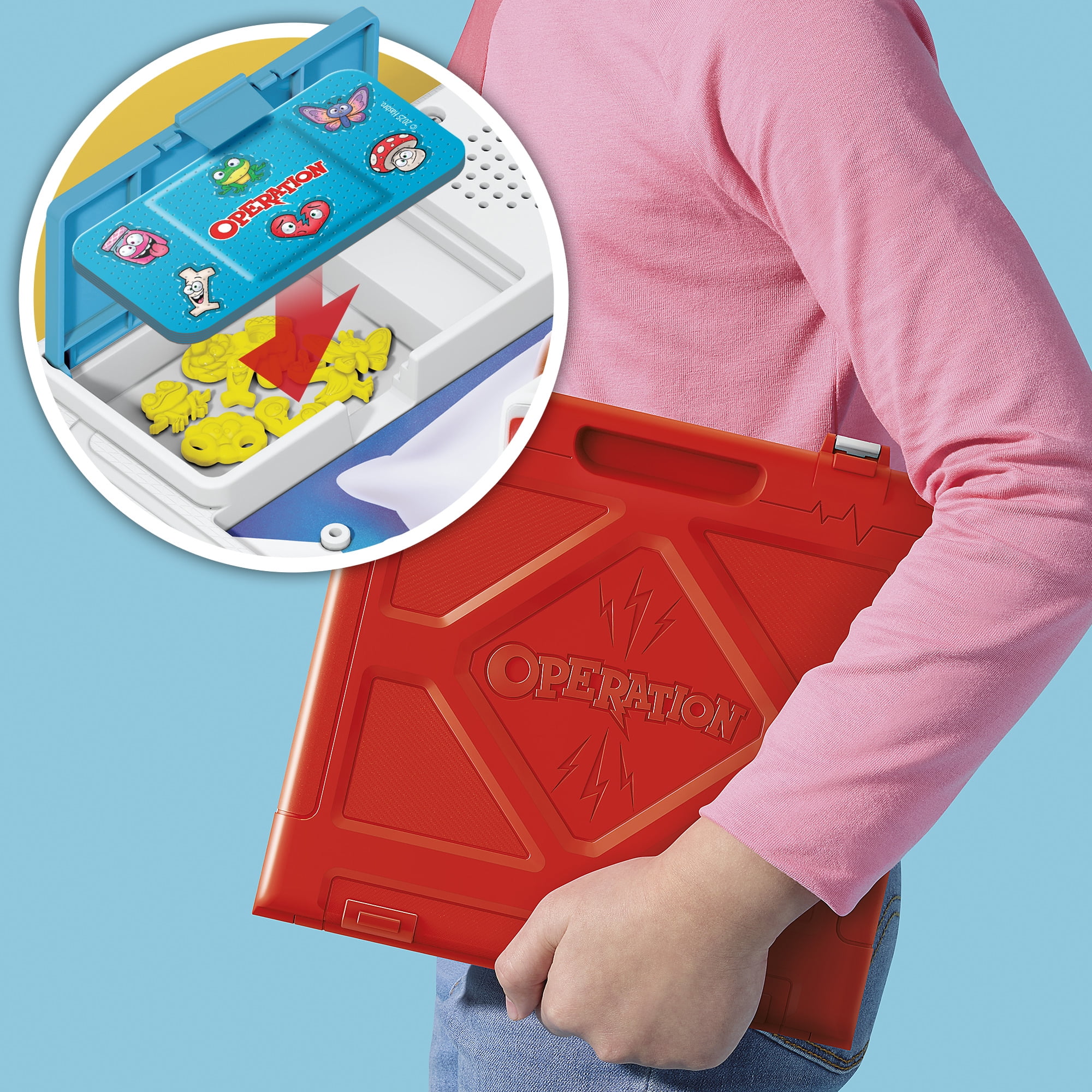 Operation Electronic Board Game for Kids, Classic Family Game with Carrying Case, Ages 6+