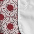 thumbnail image 4 of Floral Microwave Oven Cover, Traditional Style Japanese Inspired Chrysanthemum Flowers Print in Monotone, Water Resistant Organizer with Pockets for Kitchen, 36" x 12", Pale Maroon White, by Ambesonne, 4 of 4
