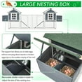 thumbnail image 3 of AECOJOY Chicken Coop, Large Wooden Hen House with Run and Removable Trays for 4–6 Chickens, Grey, 3 of 8