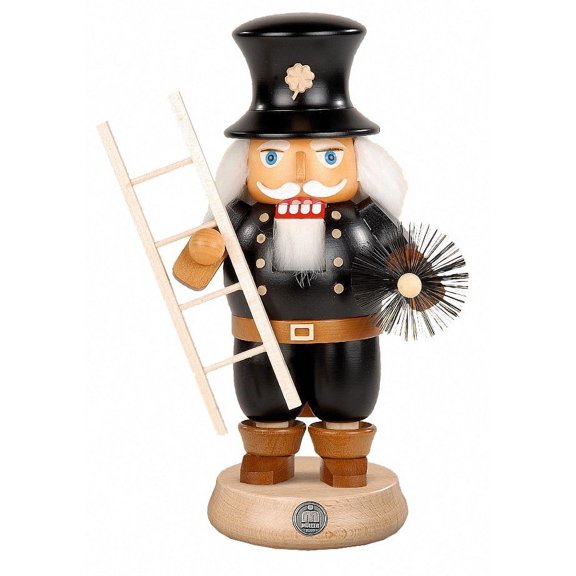 German nutcracker Chimney sweep, height 23 cm / 9 inch, original Erzgebirge by MĂĽller Seiffen