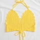 thumbnail image 3 of Top de bikini de punto NikouMX sujetador de crochet atado, 3 of 5