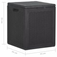 thumbnail image 4 of vidaXL Garden Storage Box 90L Black PP Rattan, 4 of 5