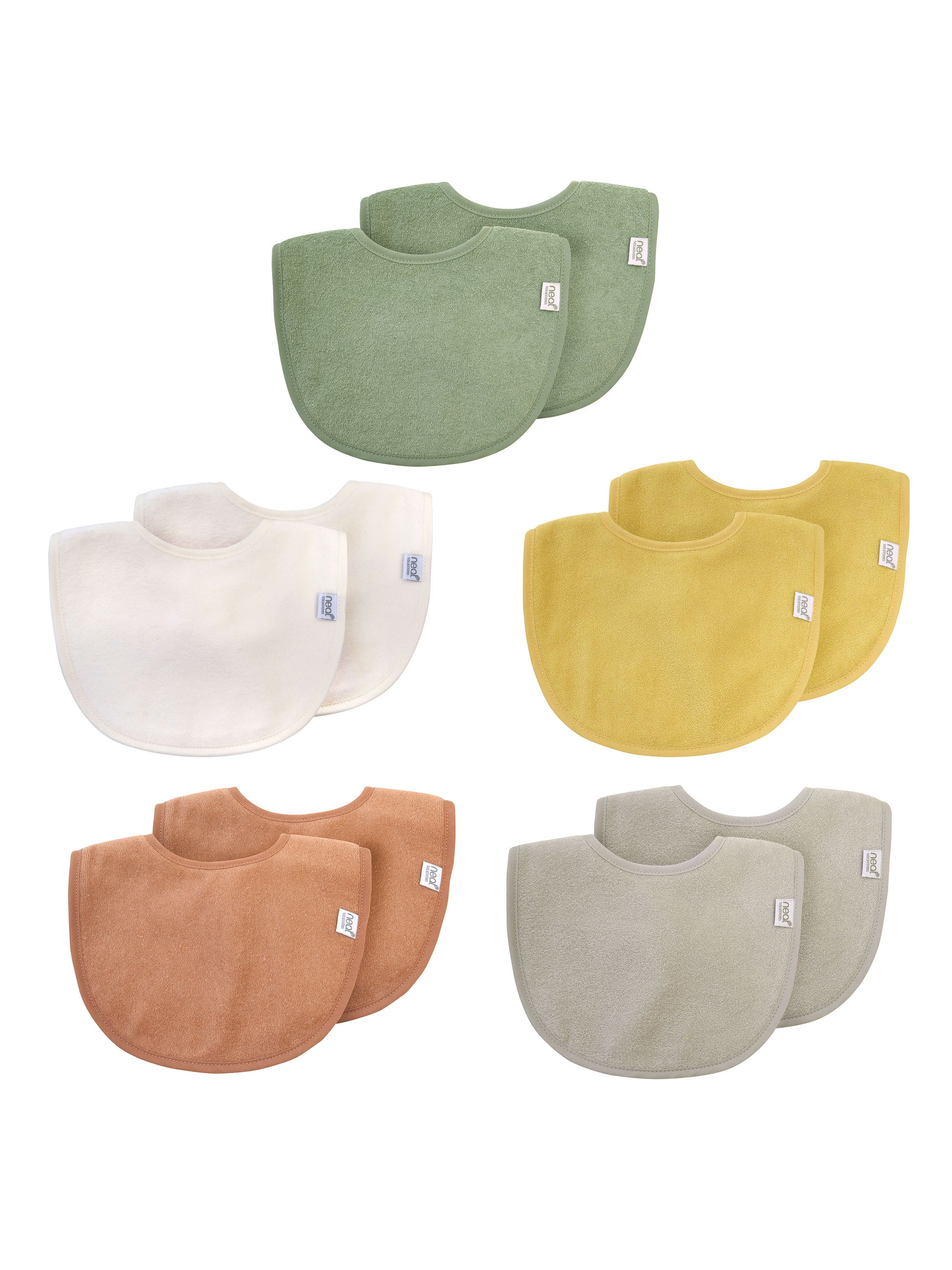 (4 pack) Neat Solutions Unisex 10 Pack Infant Bib