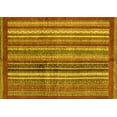 thumbnail image 1 of Ahgly Company Machine Washable Indoor Rectangle Abstract Yellow Modern Area Rugs, 5' x 8', 1 of 4