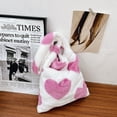 thumbnail image 3 of Bolso Mensajero Felpa Con Amor para Mujer A La Bolsos Otoño E Invierno (rosa), 3 of 9