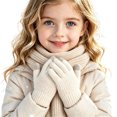thumbnail image 2 of hengsof Fall Winter Gloves Full Finger for Boys Girls - Kids Thick Thermal Knitted Gloves for Cold Weather 3-8Y, 2 of 5
