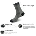 thumbnail image 3 of Men's Moisture Wicking Heavy Cushion Wool Blend Quarter Socks, 3 of 4