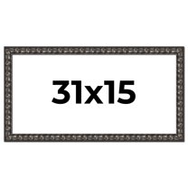 31x15 Frame Black-Brown Medieval Solid Wood Picture Frame | 1.5 Inch Moulding Width | Gotham