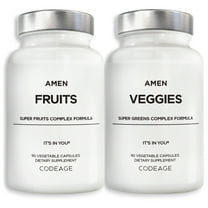 Amen Fruits   Veggies Vitamins Bundle, Raw Whole Fruits & Greens Vegetables Multivitamin,180 ct