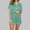 *Green, variant on Women's Printed Notch Collar Short Sleeve Button-Down Top and Shorts Pajama Set ,Casual Two-Piece Sleepwear Yellow,Women's Plus XXL