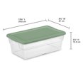 thumbnail image 3 of Sterilite Boîte de Rangement Empilable 6 Qt, Vert Vif (30 Pack), 3 of 11