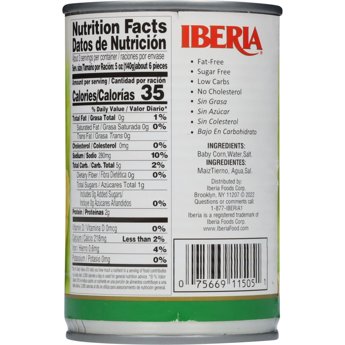Iberia Whole Baby Corn 15 oz