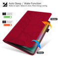 thumbnail image 2 of iPad Pro 11 2020 Case, iPad Pro 11 inch 2nd Generation Case, Dteck Embossed Tree Pattern PU Leather Magnetic Flip Folio Stand Case Auto Wake Sleep with Card Slots/Elastic Band/Stylus Loop, Red, 2 of 6